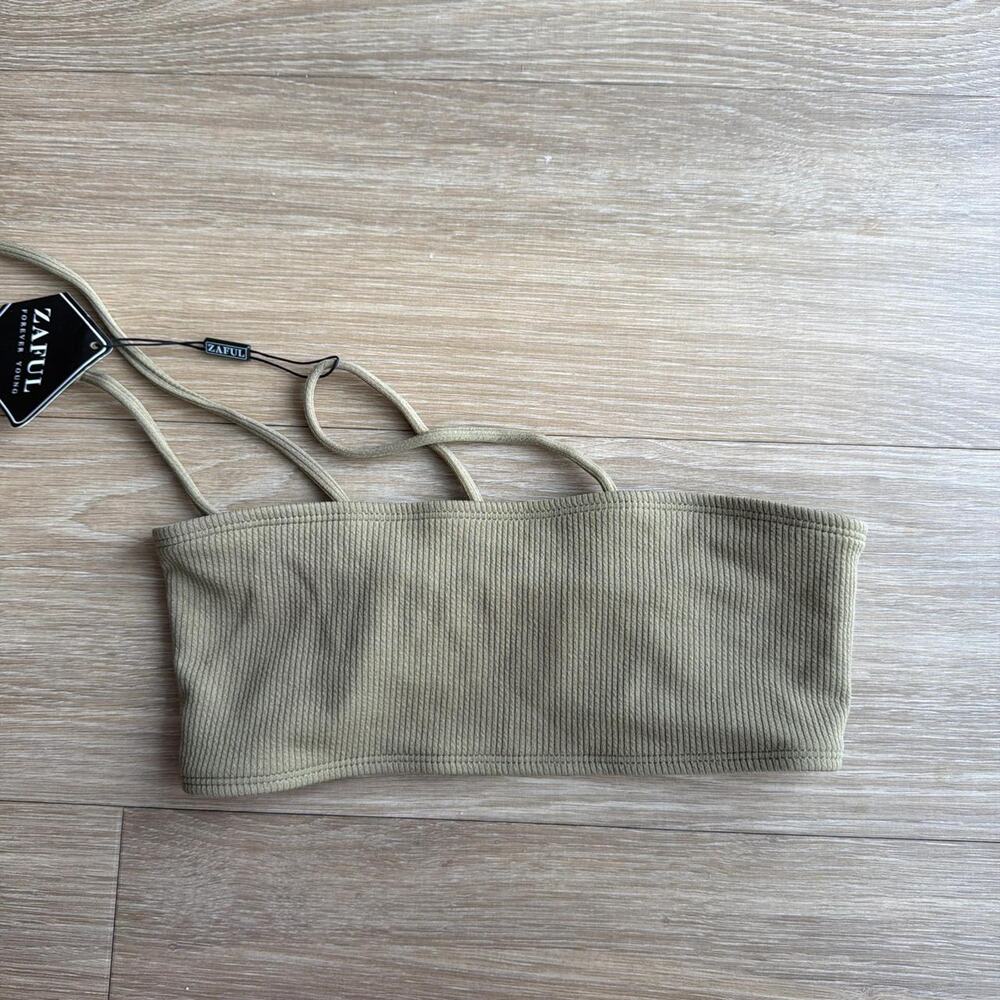 Zaful khaki tube top size 8 - Picture 2 of 3